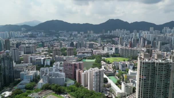 Quarry Hill Obytná Čtvrť Uhnízděná Kopcích Kowloonu Července 2023 — Stock video