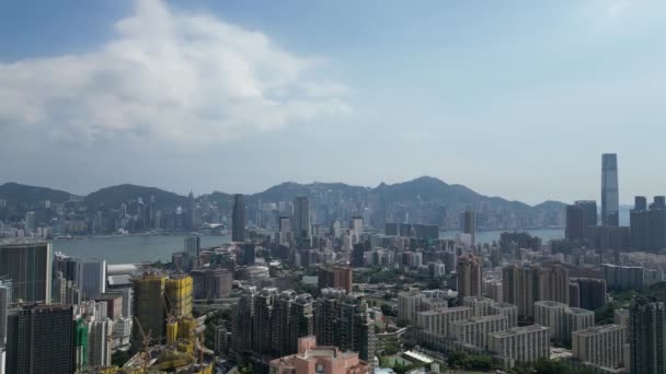 Superbe Paysage Péninsule Kowloon Hong Kong Juillet 2023 — Video