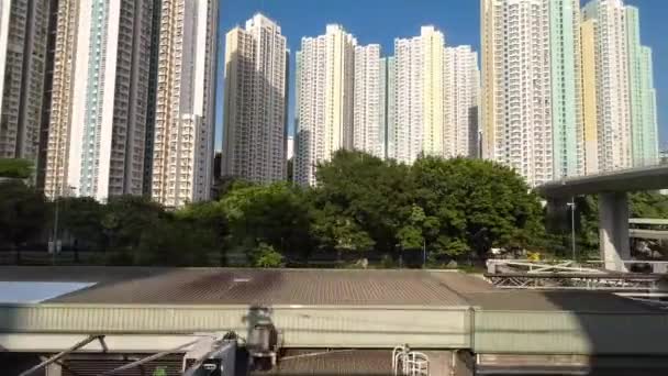 Kwun Tong Bölgesi Metro Görüntüsü Hong Kong Temmuz 2023 — Stok video