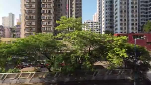Kwun Tong Bölgesi Metro Görüntüsü Hong Kong Temmuz 2023 — Stok video