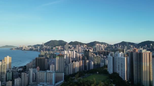 Hangende Hom Kowloon Stad Distric Juli 2023 — Stockvideo