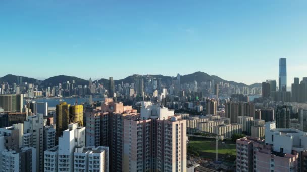 2023年7月22日 カオルーンと香港の街並み — ストック動画