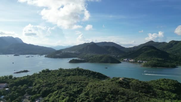 Yim Tin Tsai Una Pequeña Isla Situada Frente Costa Sai — Vídeo de stock