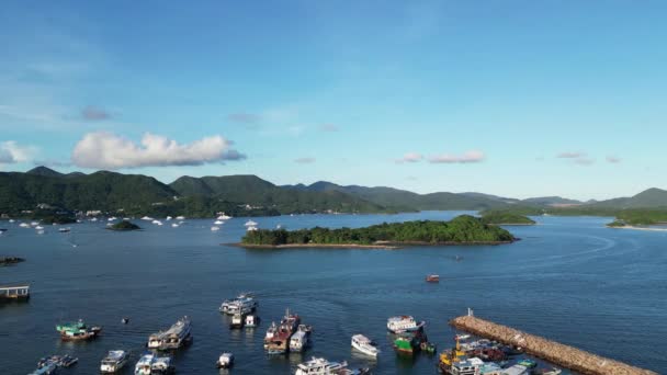 Sai Kung Coast Characterized Its Picturesque Beauty Stunning Coastal July — Stock Video