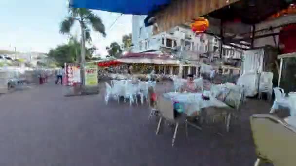 Sai Kung Seafood Street Destino Culinário Popular Julho 2023 — Vídeo de Stock