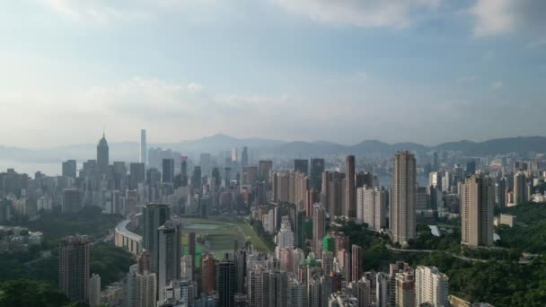 Happy Valley Яскравий Заможний Житловий Район Гонконг Липня 2023 Року — стокове відео