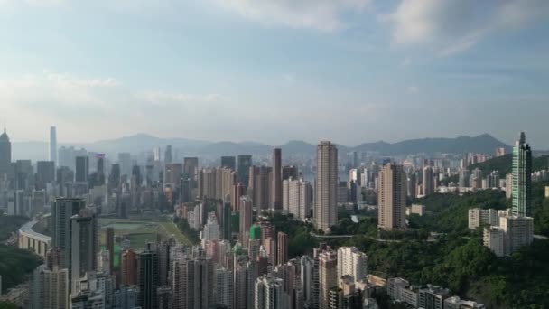 Happy Valley Яскравий Заможний Житловий Район Гонконг Липня 2023 Року — стокове відео