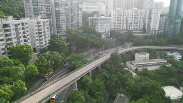 Wong Nai Chung Neighborhood Located Hong Kong July 2023 — Stock Video