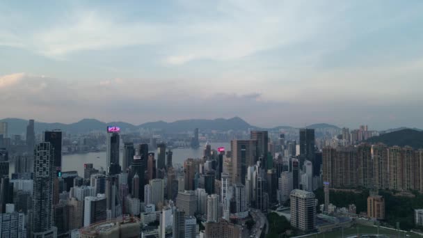 Causeway Körfezi Temmuz 2023 Hong Kong Hareketli Hareketli Bir Bölgesidir — Stok video