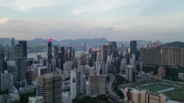Causeway Bay Tętniąca Życiem Dzielnica Lipca 2023 — Wideo stockowe