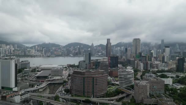 Das Stadtbild Von Hung Hom Auf Der Halbinsel Kowloon Juli — Stockvideo