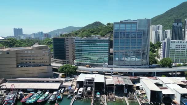 Shau Kei Wan Distrito Ubicado Este Isla Hong Kong Agosto — Vídeos de Stock