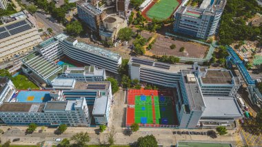 Wong Tai Sin bölgesinde bir yerleşim ve eğitim alanı. 2 Ağustos 2023