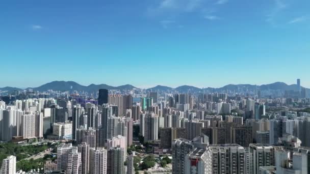 Parte Orientale Kowloon Offre Paesaggio Urbano Accattivante Hong Kong Agosto — Video Stock