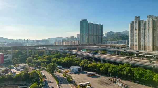 Autopista Comienza West Kowloon Extiende Hacia Norte Ago 2023 —  Fotos de Stock