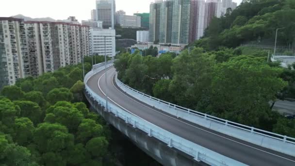 Tsing Sha Karayolu Ağustos 2023 Hong Kong Büyük Bir Otoyoldur — Stok video