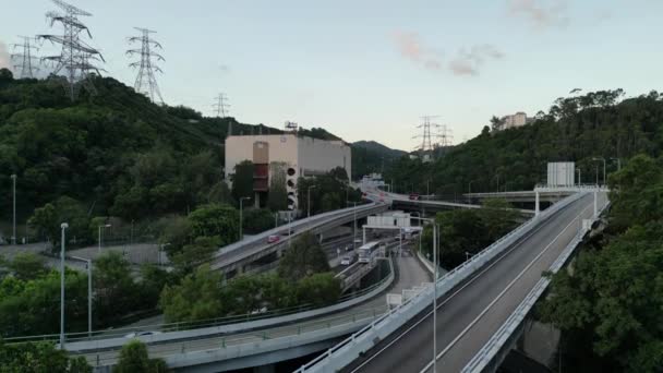 Tsing Sha Highway Είναι Μια Σημαντική Εθνική Οδό Στο Χονγκ — Αρχείο Βίντεο