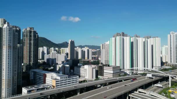 Otoyol Batı Kowloon Başlıyor Kuzeye Doğru Ilerliyor Ağustos 2023 — Stok video