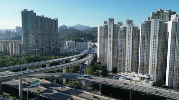 Autostrada Inizia West Kowloon Estende Verso Nord Ago 2023 — Video Stock