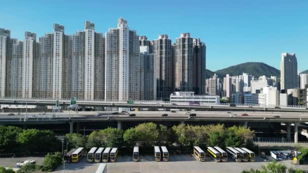 Autopista Comienza West Kowloon Extiende Hacia Norte Ago 2023 — Vídeo de stock