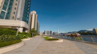 Cheung Sha Wan bölgesindeki pitoresk rıhtım bölgesi 3 Ağustos 2023