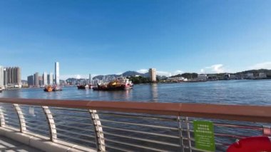 Cheung Sha Wan bölgesindeki pitoresk rıhtım bölgesi 3 Ağustos 2023.