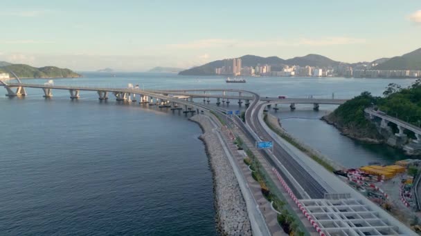 Cross Bay Link Costruzione Tseung Kwan Agosto 2023 — Video Stock