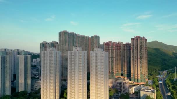 Hong Kong Tseung Kwan Obytné Čtvrti Srpna 2023 — Stock video