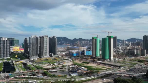 Desenvolvimento Aeroporto Kai Tak Kowloon Oriental Agosto 2023 — Vídeo de Stock