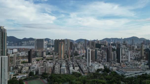 Kowloon Şehri Şehir Yaşamını Kucaklayan Dinamik Nabız Ağustos 2023 — Stok video