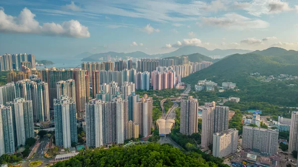 stock image Tseung Kwan O Skyline, Coastal Elegance and Urban Dynamics, Aug 15 2023