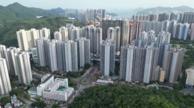 Hong Kong - 15 Ağustos 2023: Tseung Kwan O Skyline, Sahil Zarafeti ve Şehir Dinamikleri