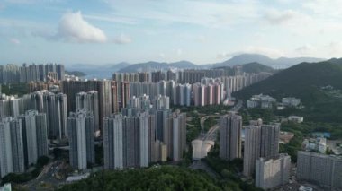 Hong Kong - 15 Ağustos 2023: Tseung Kwan O Skyline, Sahil Zarafeti ve Şehir Dinamikleri