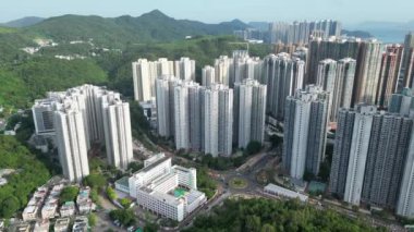 Hong Kong - 15 Ağustos 2023: Tseung Kwan O Skyline, Sahil Zarafeti ve Şehir Dinamikleri