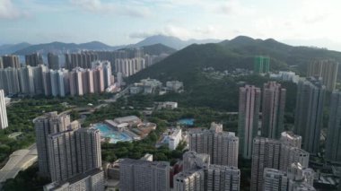 Hong Kong - 15 Ağustos 2023: Tseung Kwan O Skyline, Sahil Zarafeti ve Şehir Dinamikleri