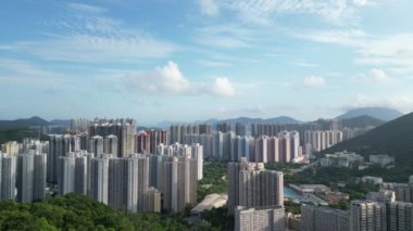 Hong Kong - 15 Ağustos 2023: Tseung Kwan O Skyline, Sahil Zarafeti ve Şehir Dinamikleri