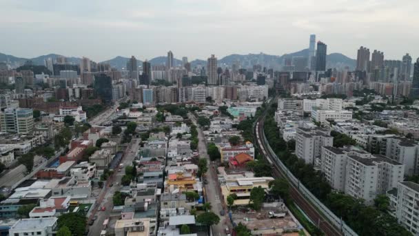 Hong Kong Agustus 2023 Transfer Kereta Api Yang Efisien Kowloon — Stok Video
