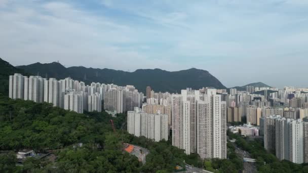Hongkong August 2023 Wang Tau Hom Estate Eine Lebendige Gemeinschaft — Stockvideo