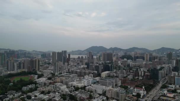 Hong Kong Agosto 2023 Kowloon Tong Cityscape Onde Energia Urbana — Vídeo de Stock