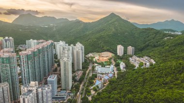 Hong Kong şehrinin Panorama şehri 22 Ağustos 2023