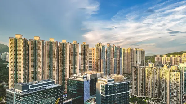 Panorama Cityscape Hong Kong City Aug 2023 — Stock Photo, Image