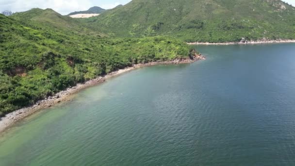 Joss House Bay Ruhiger Rückzugsort Der Küste Hongkong — Stockvideo