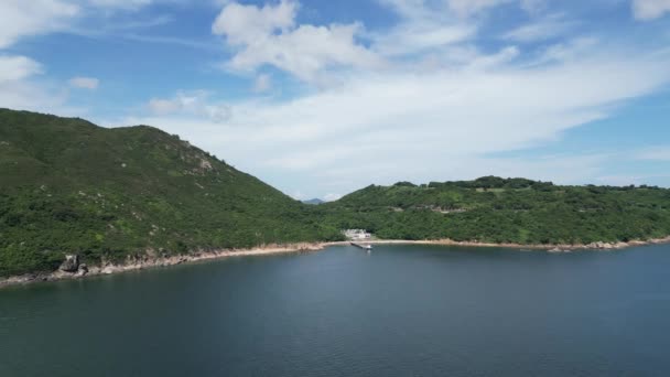 Joss House Bay Ruhiger Rückzugsort Der Küste Hongkong — Stockvideo
