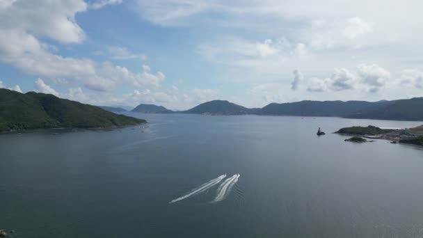 Joss House Bay Spokojna Przybrzeżna Rekolekcja Hong Kongu — Wideo stockowe