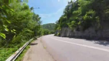 Hong Kong - 23 Ağustos 2023: Clear Water Bay, Tranquil Beauty ile Sahne Sürüşü