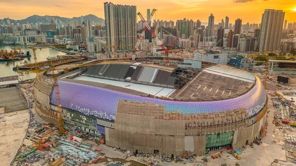 stock image stadium under construction, Kai Tak Sports Park Sept 3 2023