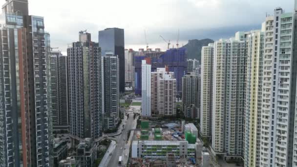 Hong Kong Szeptember 2023 Kai Tak Átalakítása Hong Kong Skyline — Stock videók