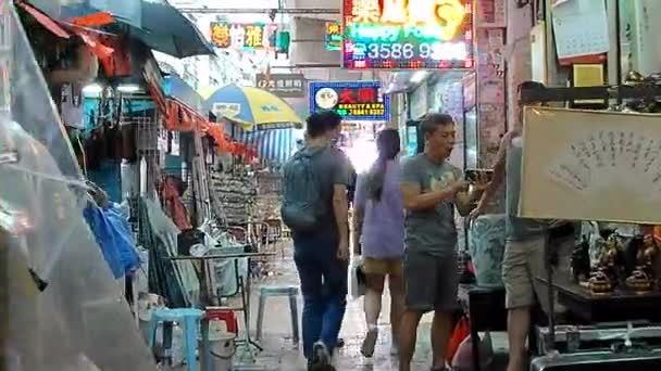 Hong Kong Září 2023 Apliu Street Market Hong Kong Electronics — Stock video