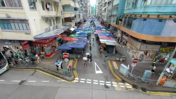 Hong Kong Září 2023 Yuen Street Heartbeat Hong Kong Shopping — Stock video