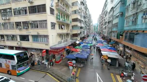 Hong Kong Září 2023 Yuen Street Heartbeat Hong Kong Shopping — Stock video